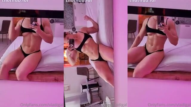 FBB Muscle Girl Flexing Her Hot, Fit Body on Camera