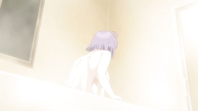 Horny cowgirl rides a big cock in an anime style