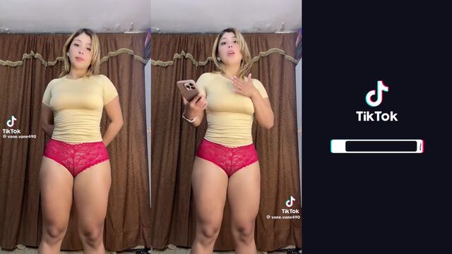 Tiktoker Vane Vane shows her big ass on OnlyFans