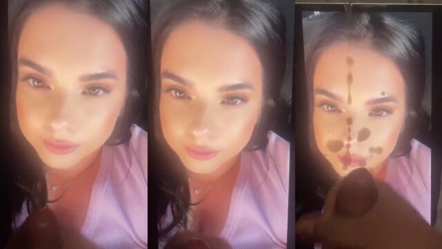 A gorgeous Latina beauty from New Mexico gets a hot cum tribute