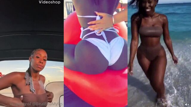 Slim Thick Chocolate: Bria Myles shakes her backshots in a compilation video