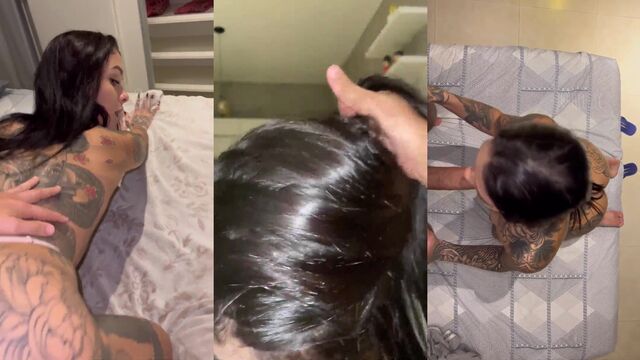 The beautiful Brazilian babe Thayna Crispim shows her huge boobs in a stunning solo video