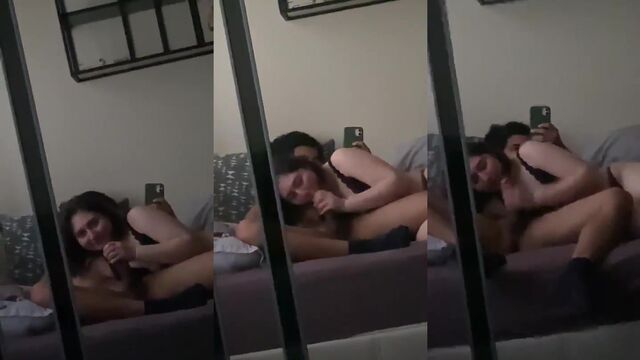 A sweet young Turkish girl gets her boyfriend's dick sucked