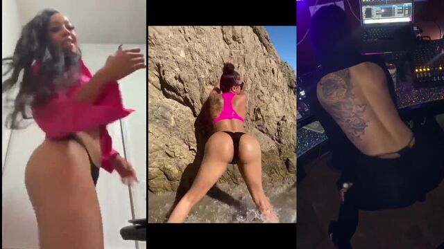 Skinny ebony chick with bubble butt twerks and gets fucked hard