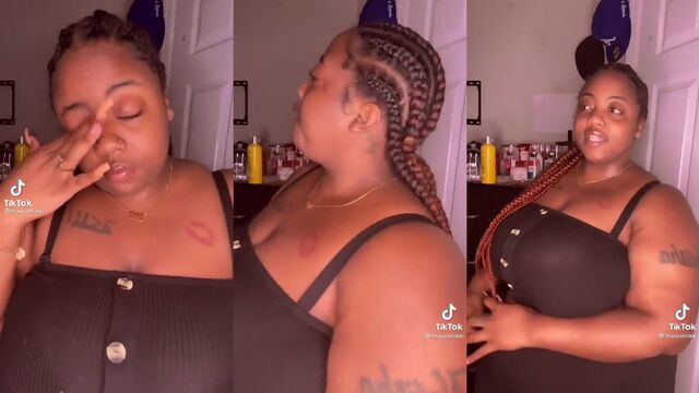 Juicy BBW ass twerked on TikTok with no panties on