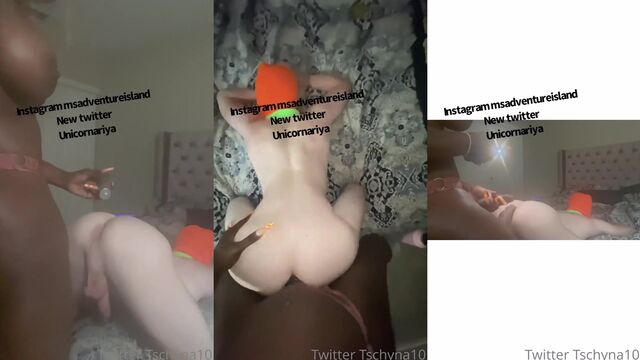 Ebony TS star gets her asshole gapped by a huge cock in intense interracial action