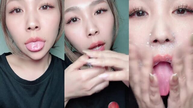 Suzu S K gets her face covered in spit and tongue by boofless goon