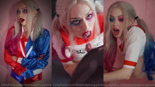 The Real Pinup Pixie strips down and gets anal in a unique costume