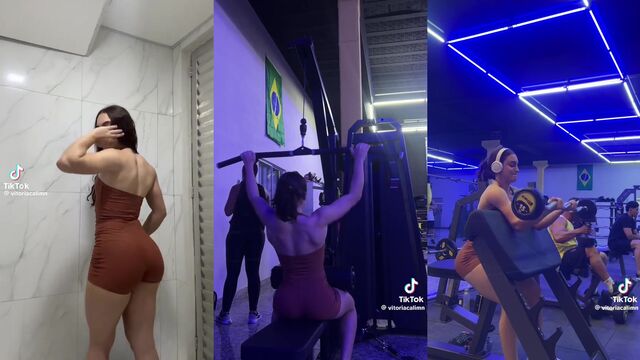 The hottest Brazilian babes show off their big asses and boobs in the kitchen