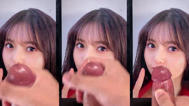 Asuka Saito of Nogizaka46 is the target of a hot bukkake session