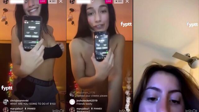 Busty teen flashing her boobs in public space