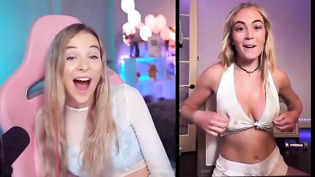 Blonde girl with big boobs fucks passionately with a man