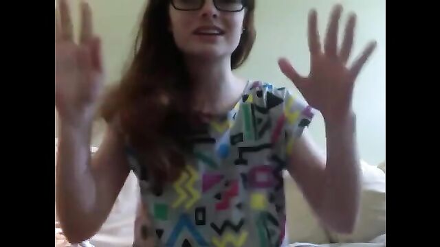 A naughty teen waitress talks while she's orgasming - POV