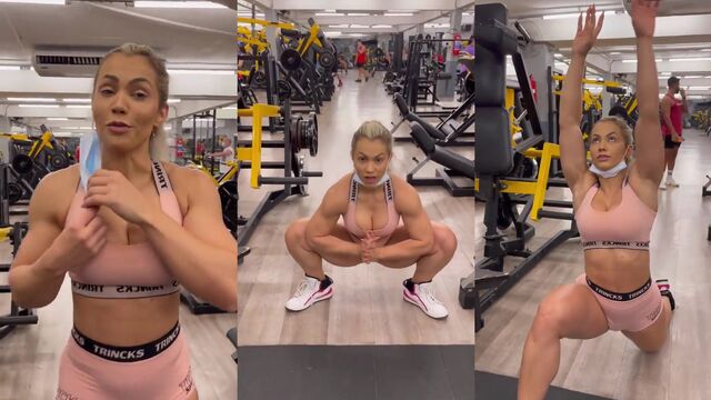 Brazilian blonde with a perfect ass fucks hard on Instagram