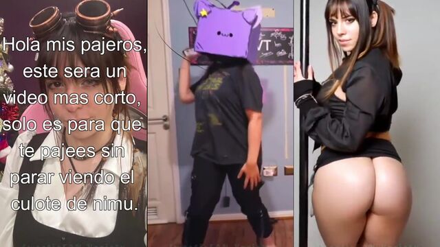 Sexy Latina VTuber shows off her big ass and tits during a stream