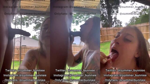 A mature woman gets a BBC in her mouth and from behind