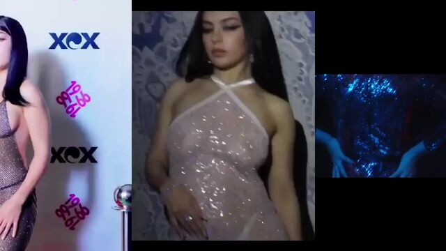 Charli XCX shows off her body while fingering and using a fleshlight