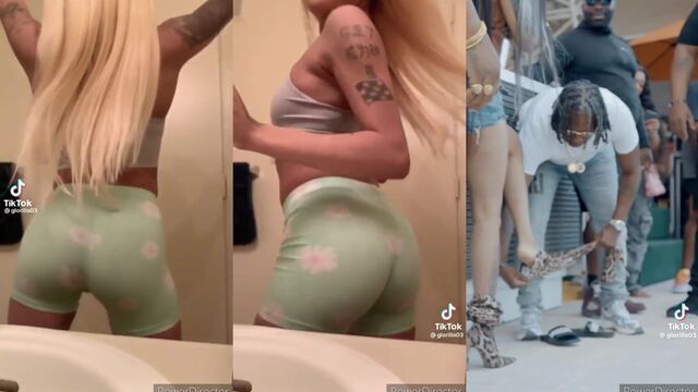 Lightskin teen twerks in shower, steamy action unfolds