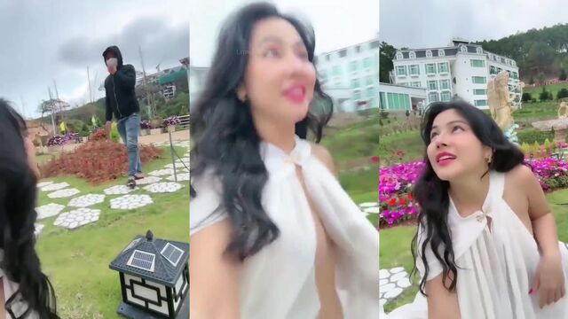 A sexy Vietnamese girl is getting fucked by her boyfriend in a hotel room