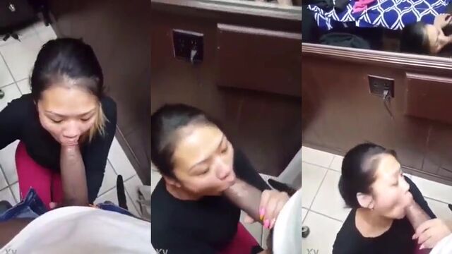 Hot Asian chick gives a happy ending to her customer at the massage parlor