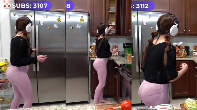 A white girl gets caught streaming naked on camera