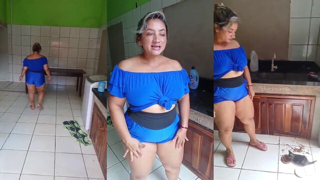 A Brazilian blonde woman fucks passionately with her boyfriend