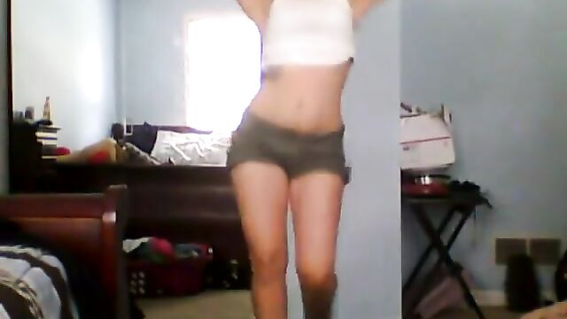 A cute girl shows her hot twerk sexy dance skills