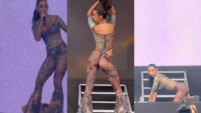 Famosa cantora brasileira se exibe em um sensual show de dança