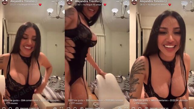 A super hot Mexican model shows off her big ass in the bedroom