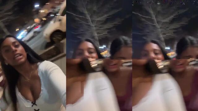 A round ass black girl shows her body on Instagram and TikTok