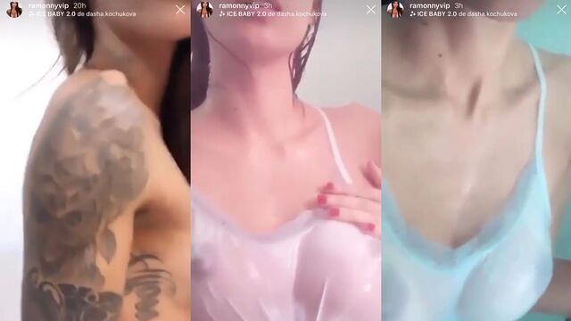 Nathalia Ramonny gets her pussy rubbed by a naughty girl