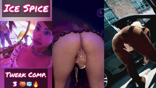 A spicy tribute to Ice Spice, showcasing her big booty in action
