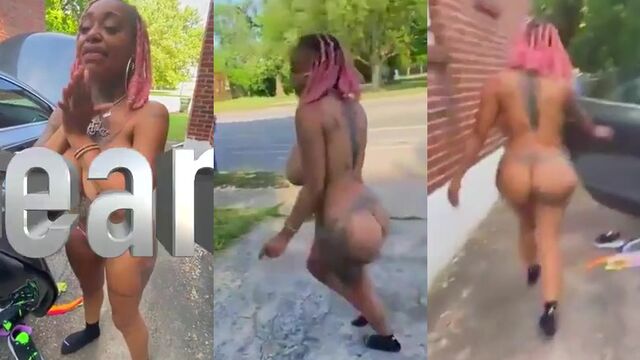 Thick Ebony Ass Gets Oiled Up and Played With