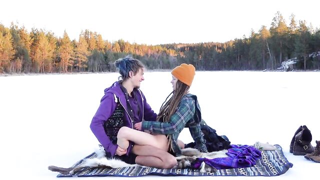Amateur Swedish couple enjoy real outdoor sex in nature