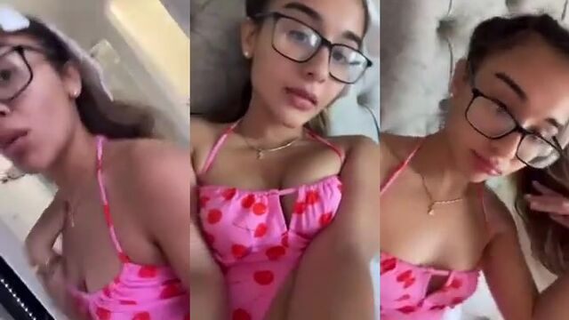 Nude dancing with a hot brunette and a big ass