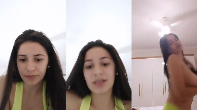 Hot Brazilian girl shaking her ass to funk music