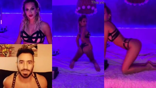 Noelia Marzol, the Argentine model and actress, shows her tits playfully