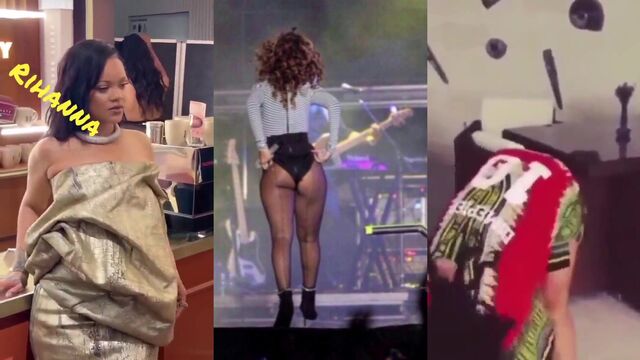 Rihanna channels her inner slut in this steamy ebony joi scene