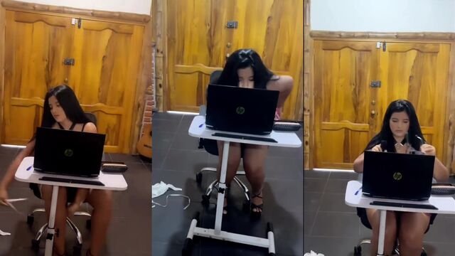 Big tits brunette Latina rides a big cock with pleasure