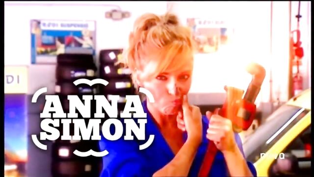 Hot Spanish model Anna Simon shows off big tits on TV