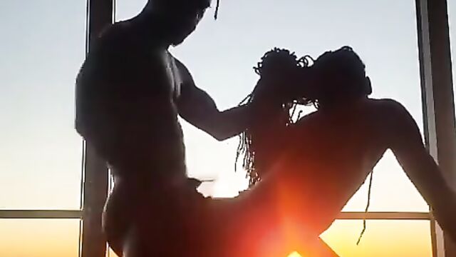 A hot black guy gets fucked by his boyfriend in this steamy scene