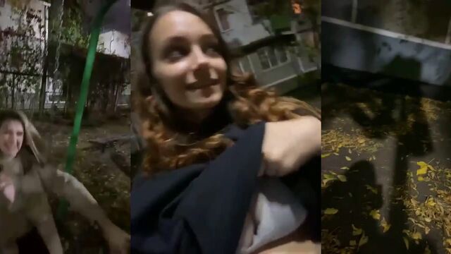 Two lesbian teens are playing and licking each other’s tits