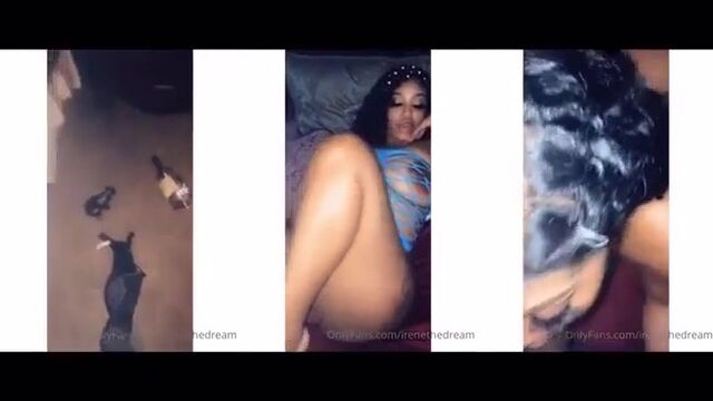 Thic ebony ass gets oiled up and pounded hard