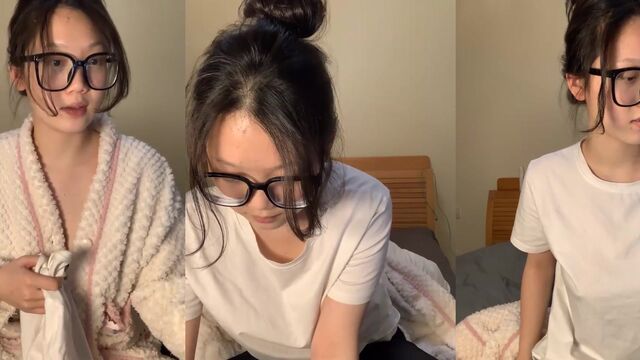 Cassie has her first double penetration experience with two guys in this hot video