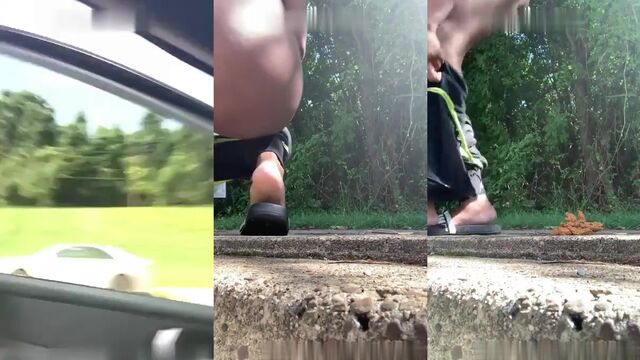 Thicc ebony star Tessa Tasty squirts her piss on the street