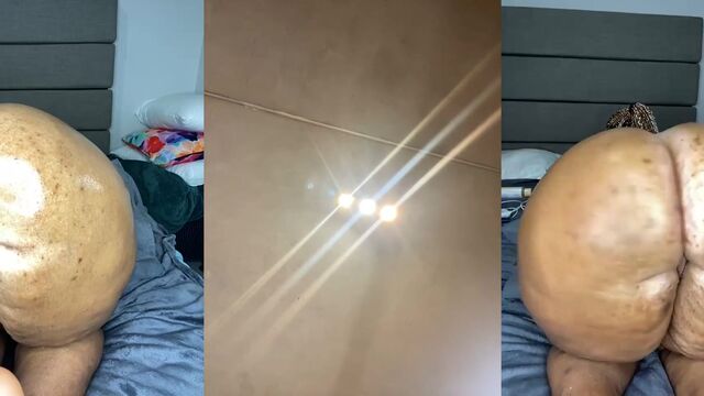 Curvy woman has anal sex with a toy on live stream