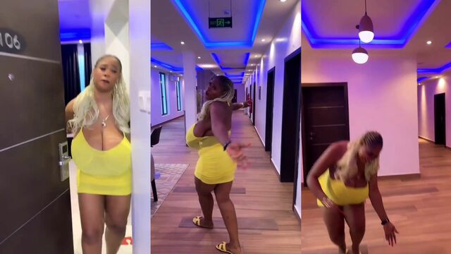 Busty African star gets her huge boobs covered with cum in this hot JOI video