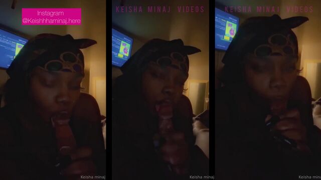 KeishaMinaJ gets her BBC worshiped in a steamy OnlyFans exclusive