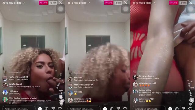 Morena gostosa has sex with the hot motoboy in a live session