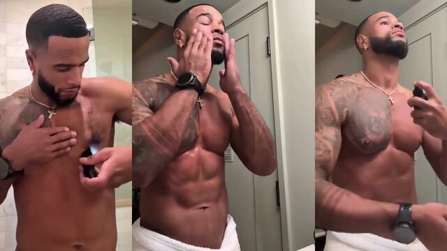 Nelson Thomas shows his big cock during a challenge on MTV's reality show